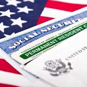 Social Security card and USA flag - Serving Immigrants