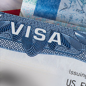 Close up of a visa - Serving Immigrants