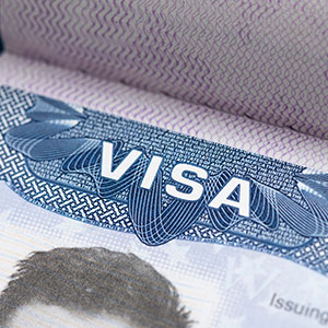 Close up of a visa - Serving Immigrants