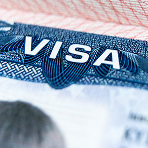 Close up of a visa - Serving Immigrants