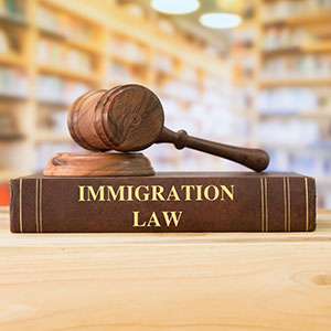 A book and gavel on a table - Serving Immigrants