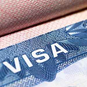 A close up of a visa - Serving Immigrants