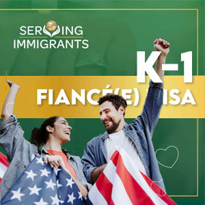 A man and women holding a flag - Serving Immigrants