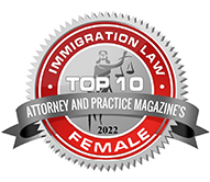 Top 10 Immigration Law Magazine badge - Serving Immigrants