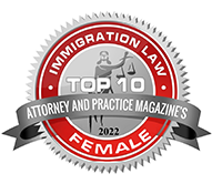 Top 10 Immigration Law Magazine badge - Serving Immigrants